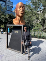 Union Square Park NYC at George Floyd Sculpture