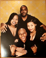 Jackie Harris with James, Jackie and Ajai on cruise