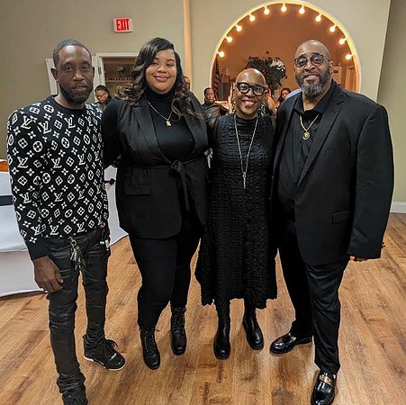 Jackie Harris with Alvin, Ajai and James